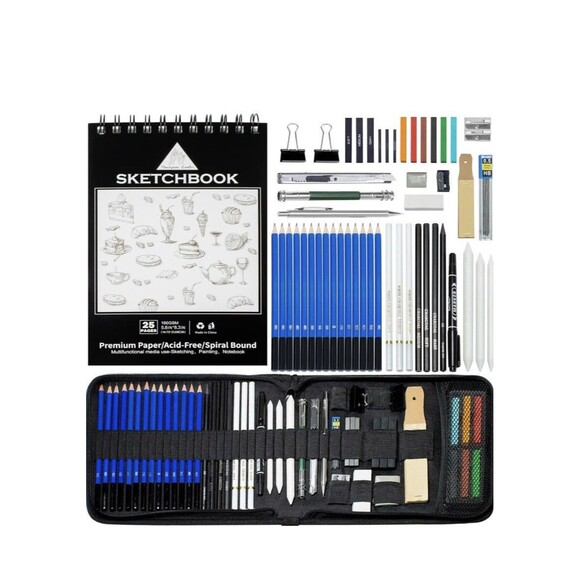 Handyman Crafts Other - Handyman Crafts 50pcs Drawing Kit: Pencils, Charcoal, Art Supplies (FULL KIT)